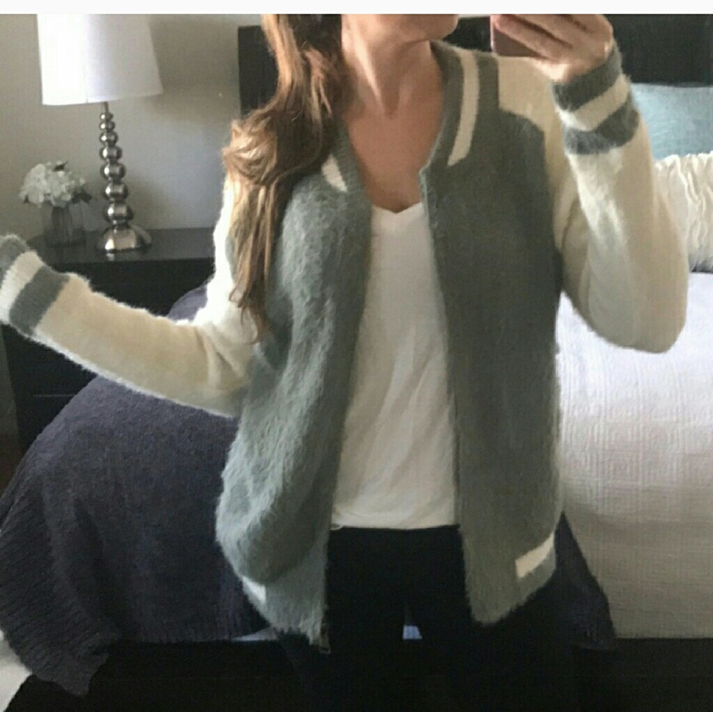 HOSTPICK BOMBER Softest Ever Mohair Zipper Jacket